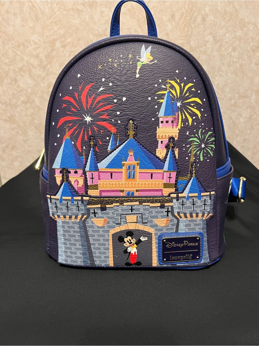 Disney Purple & Blue Castle Fireworks Mini Backpack